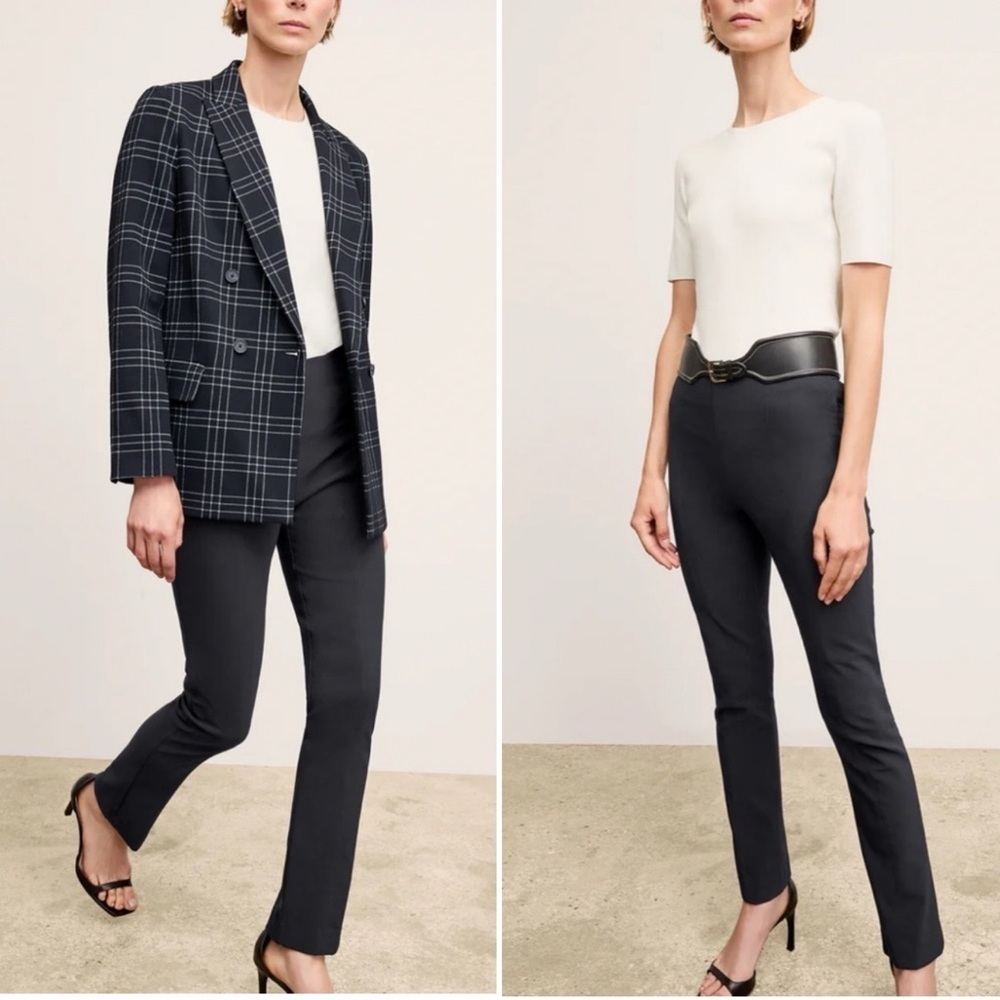 NWT MM‎ Lafluer Foster Black Slim Pants Minimalist Size 6